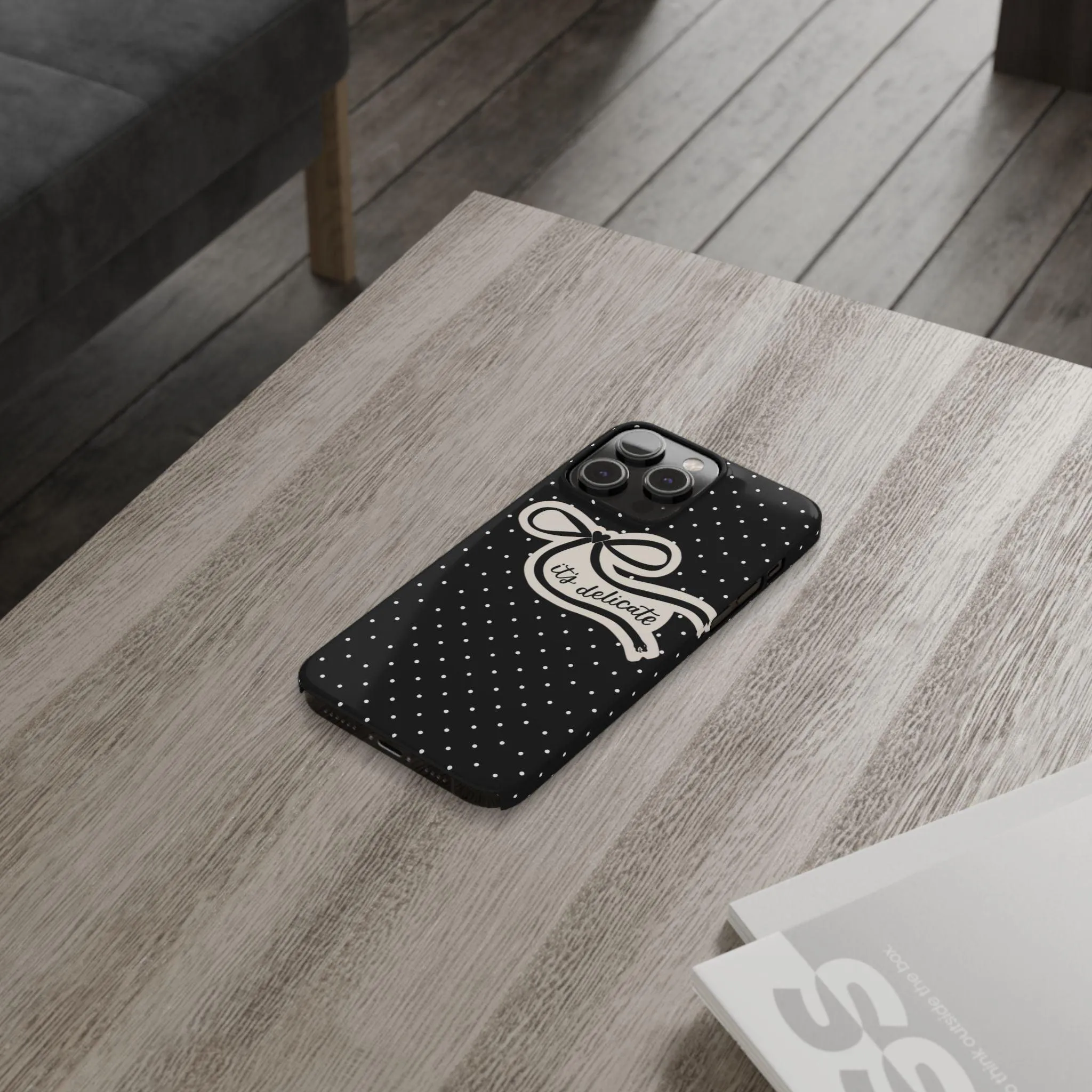 Polka Bow Elegance iPhone Cases