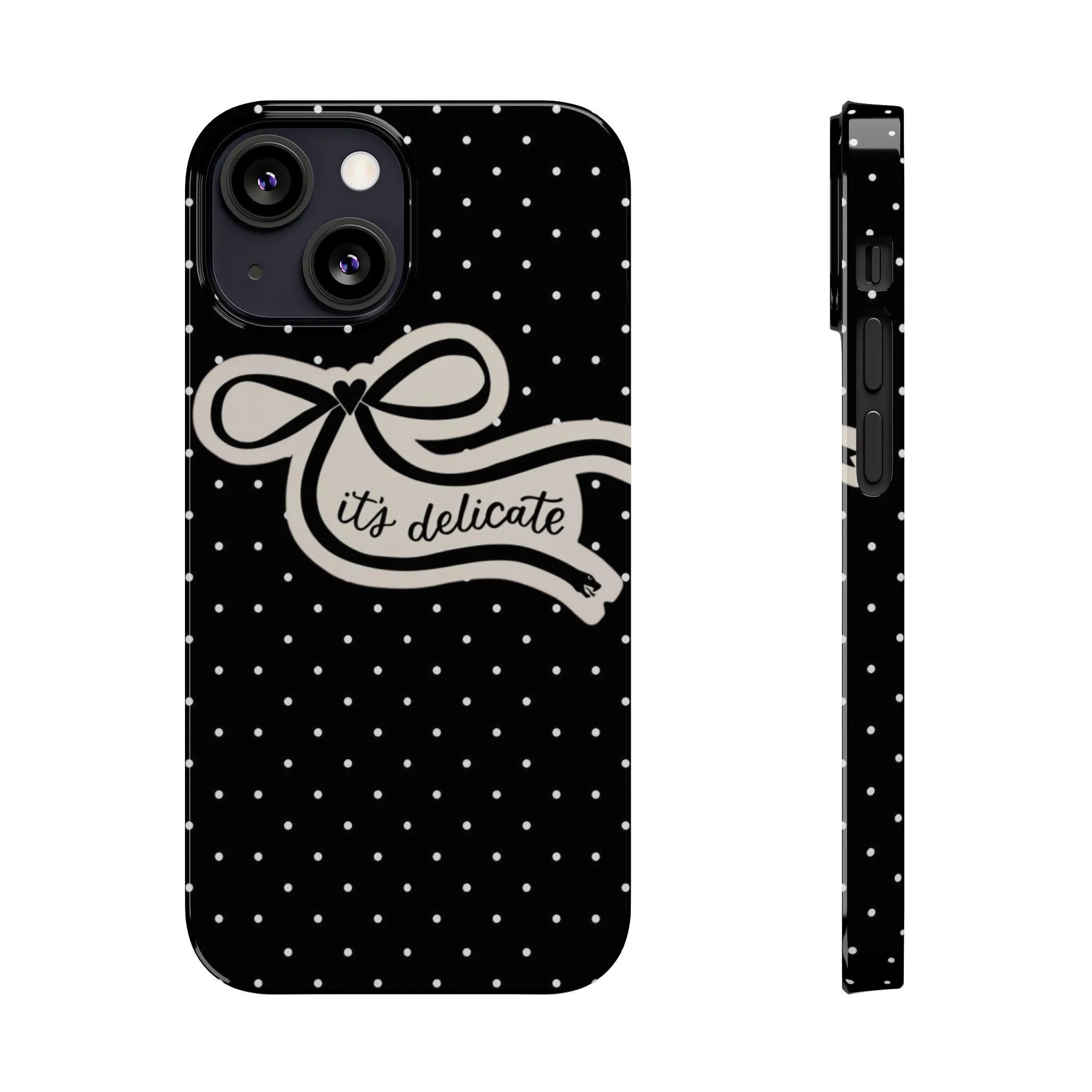 Polka Bow Elegance iPhone Cases