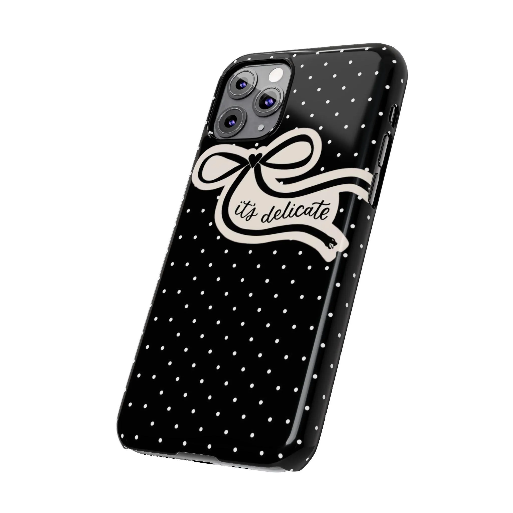 Polka Bow Elegance iPhone Cases