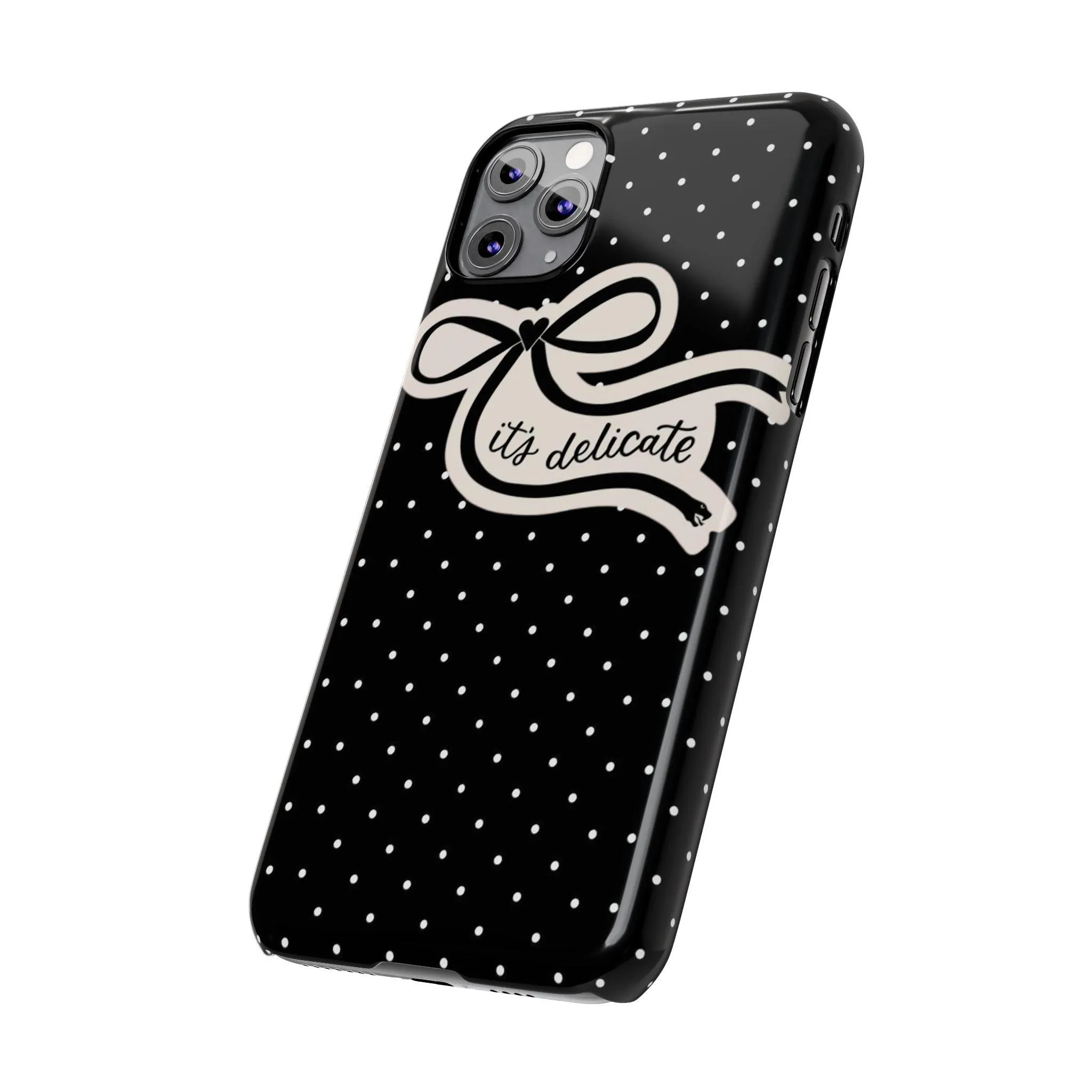 Polka Bow Elegance iPhone Cases