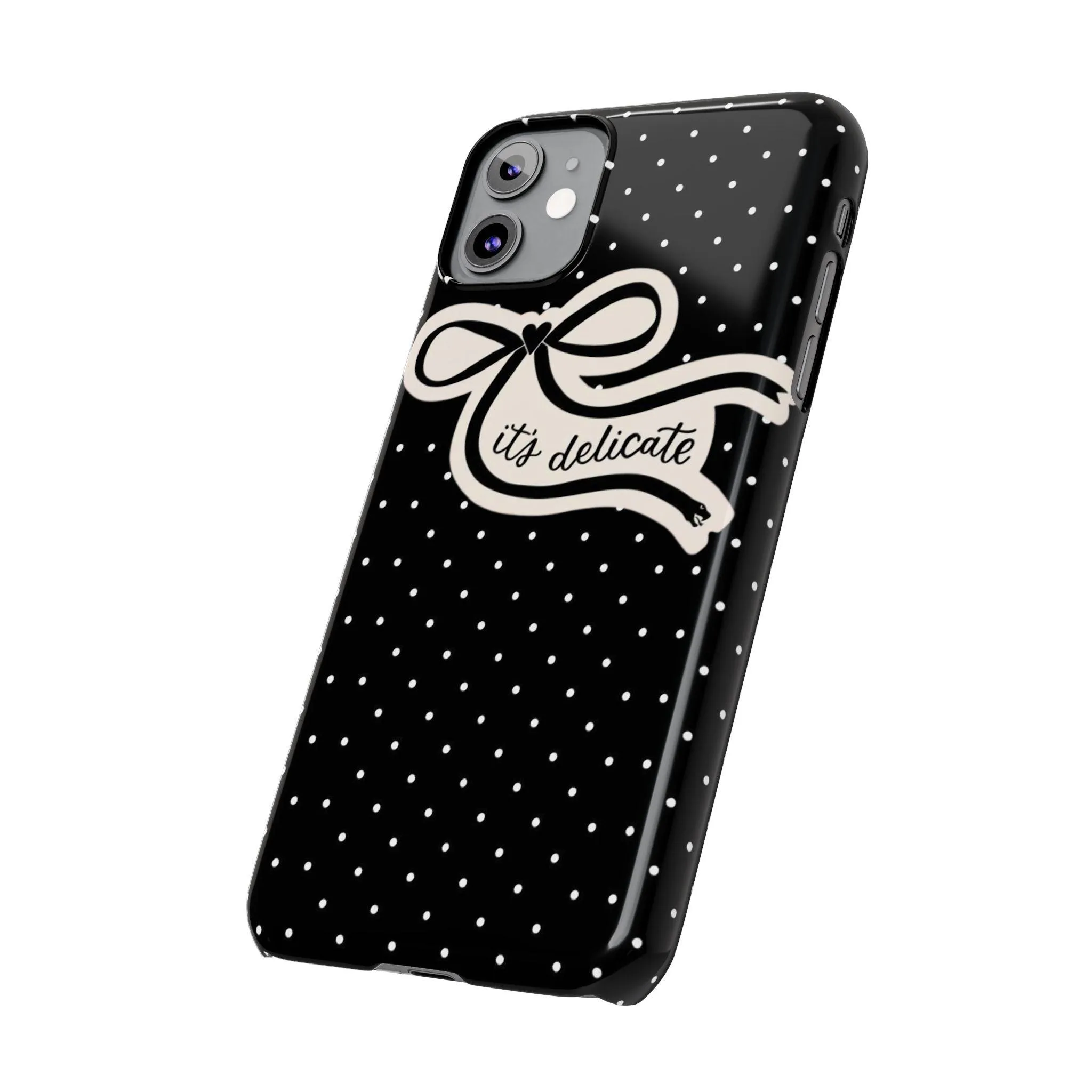 Polka Bow Elegance iPhone Cases