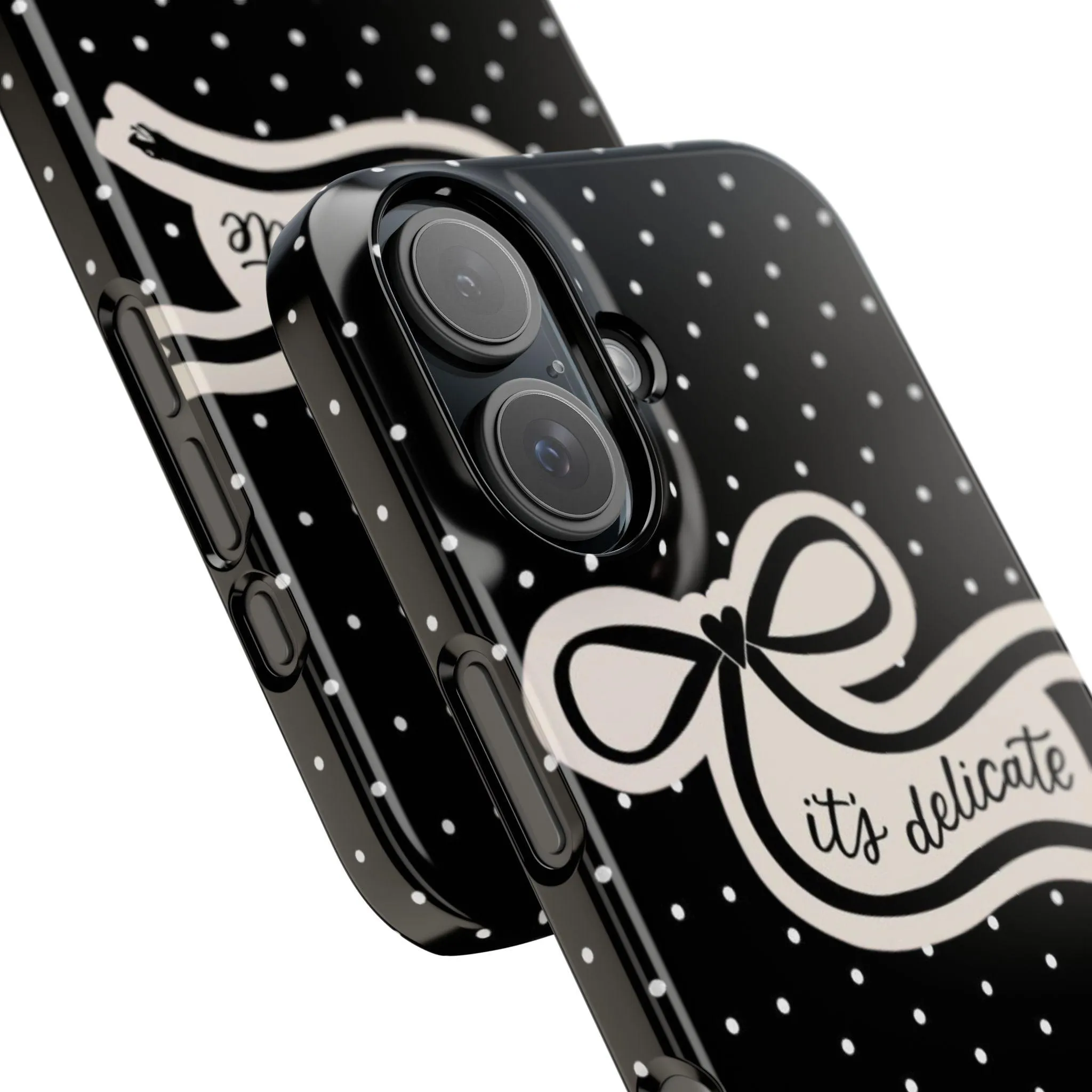 Polka Bow Elegance iPhone Cases