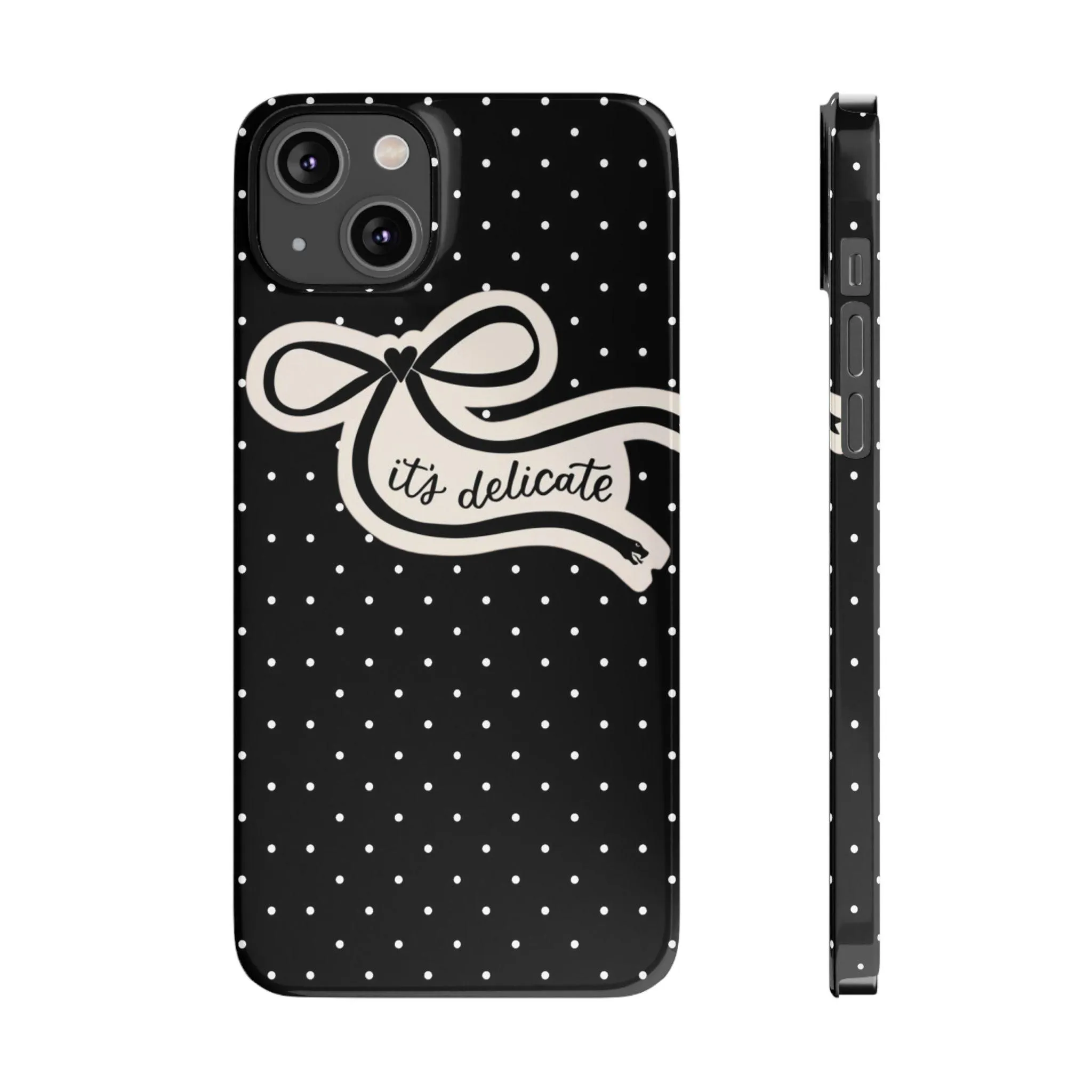 Polka Bow Elegance iPhone Cases