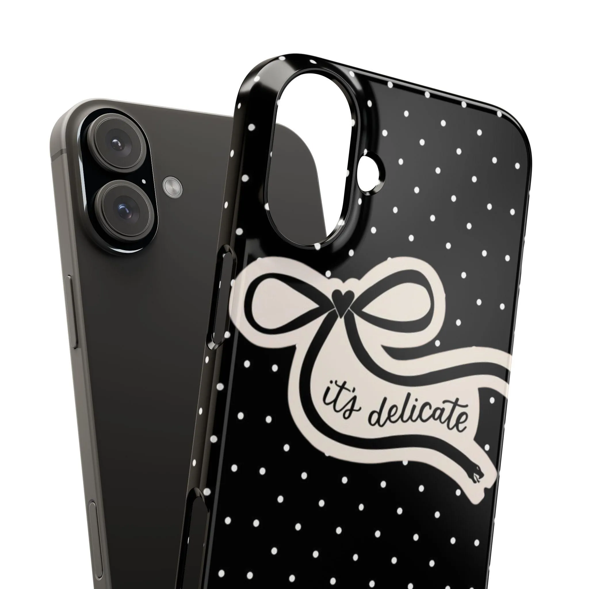 Polka Bow Elegance iPhone Cases