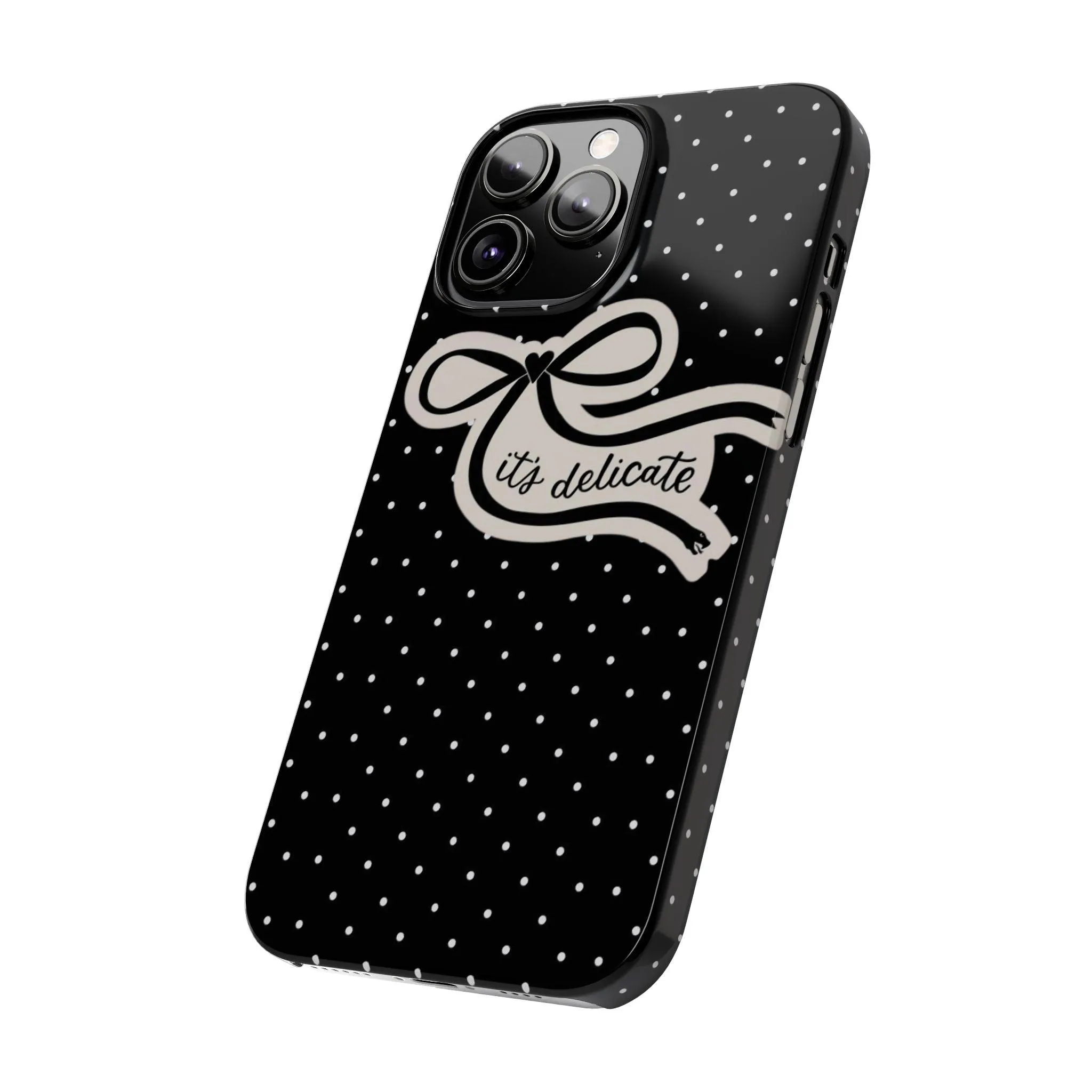 Polka Bow Elegance iPhone Cases