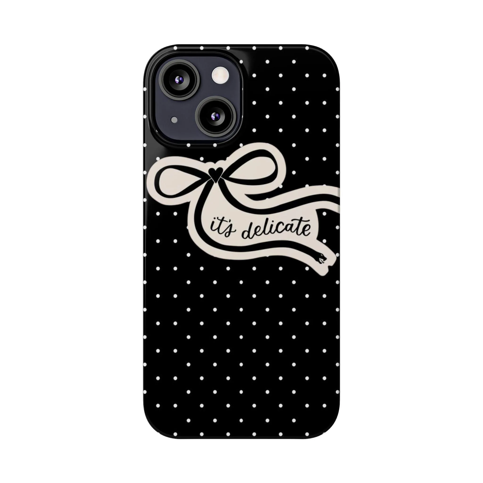 Polka Bow Elegance iPhone Cases