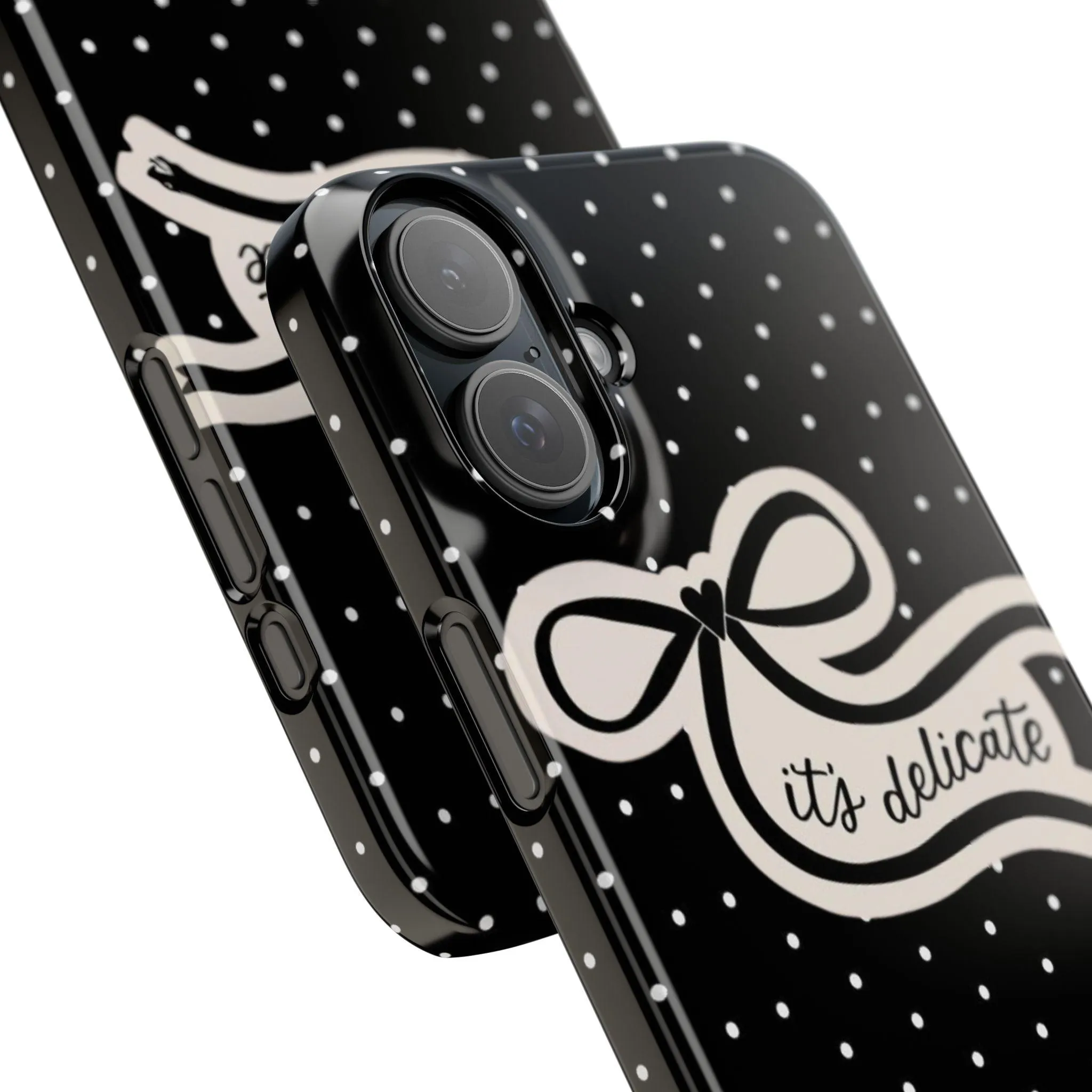 Polka Bow Elegance iPhone Cases