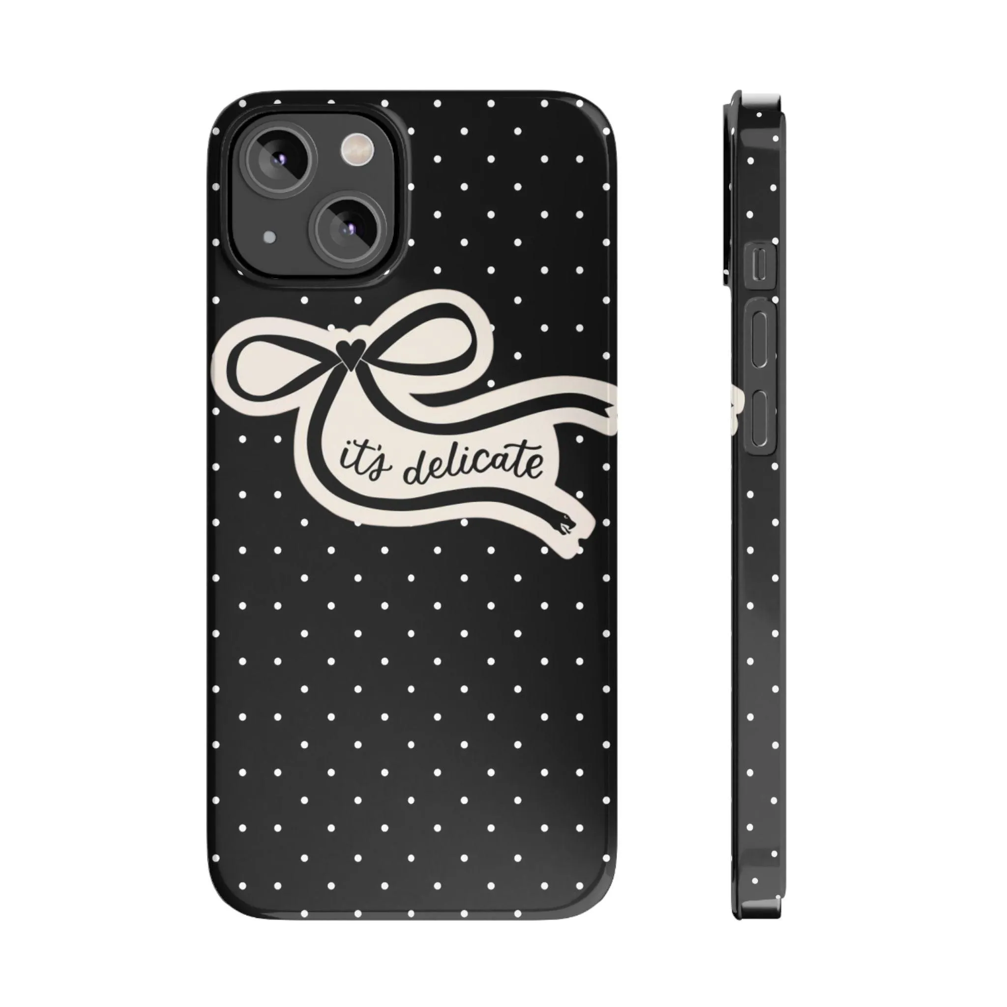 Polka Bow Elegance iPhone Cases