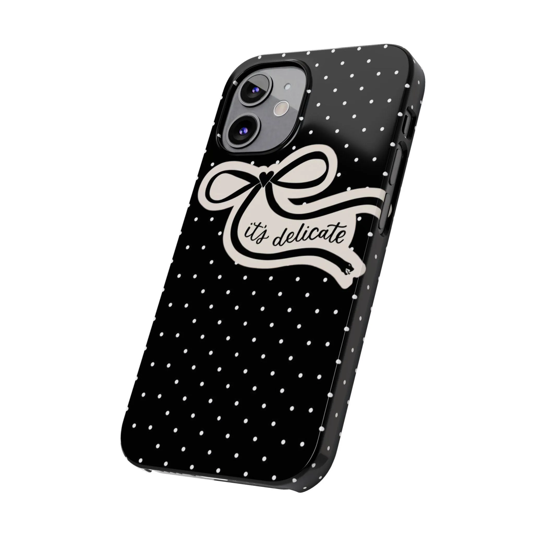 Polka Bow Elegance iPhone Cases