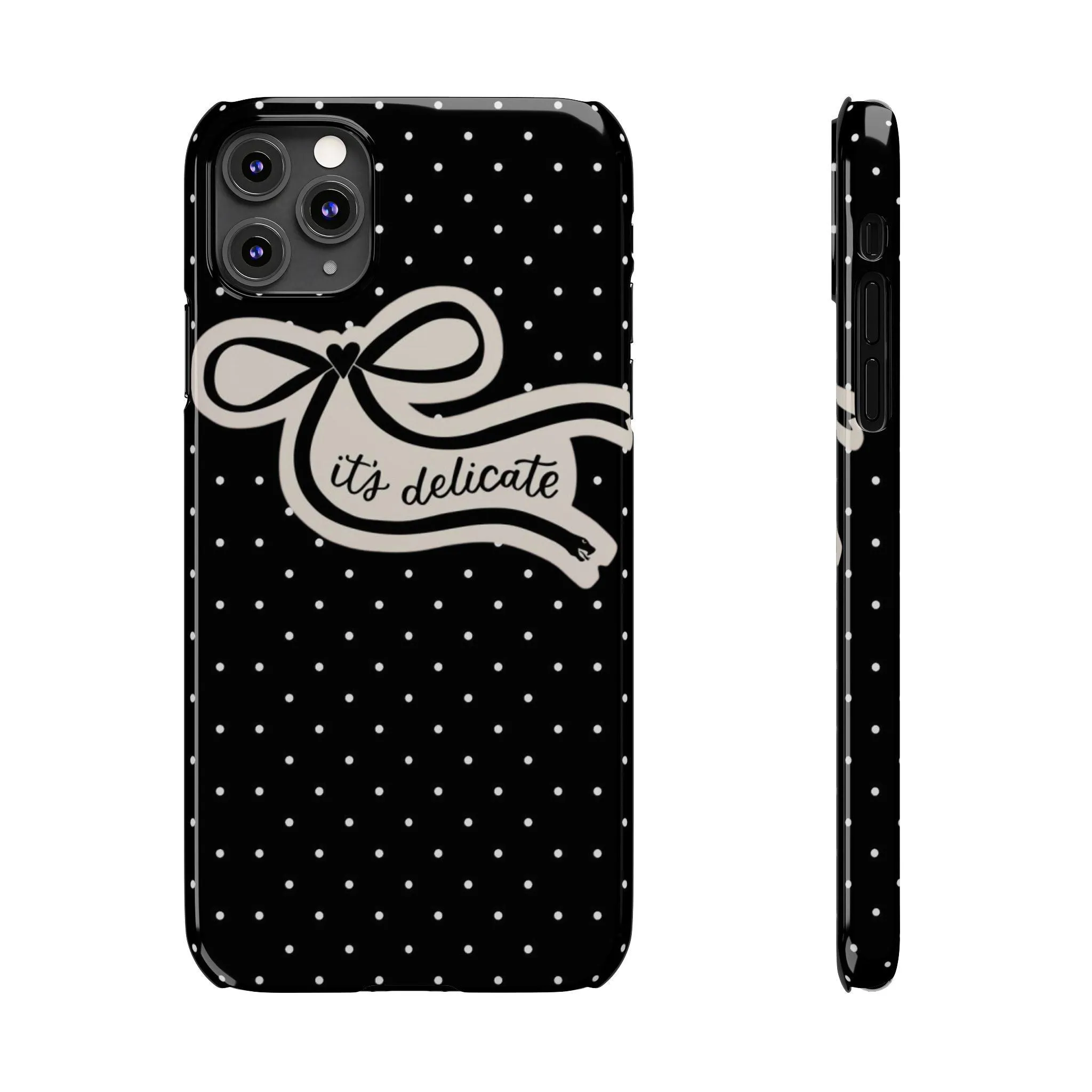 Polka Bow Elegance iPhone Cases