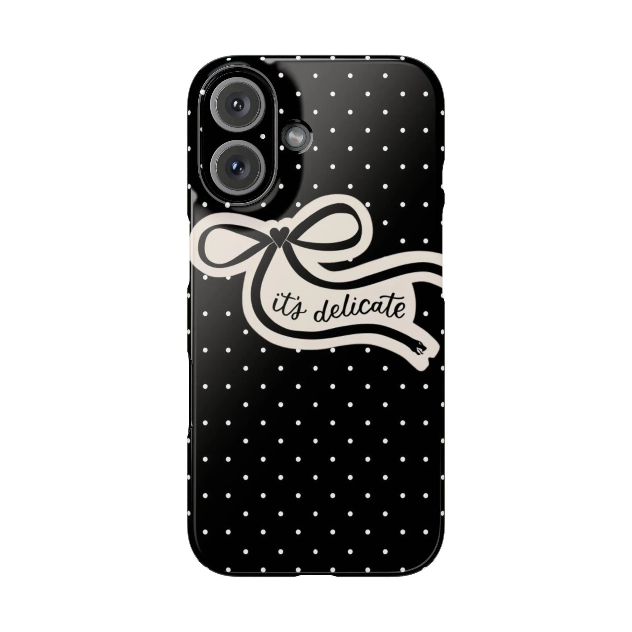 Polka Bow Elegance iPhone Cases