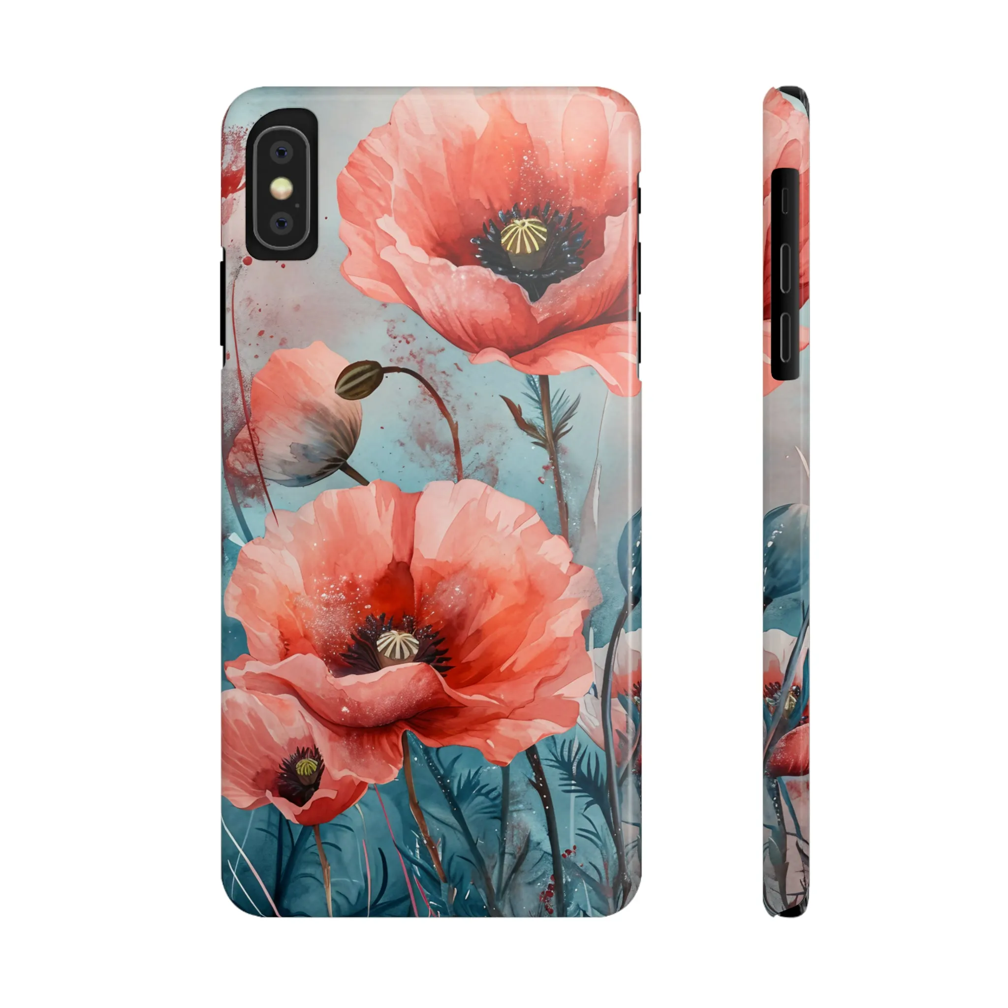 Poppy Flowers Design Sleek Elegance Wireless-Charging Compatible Phone Case Slim