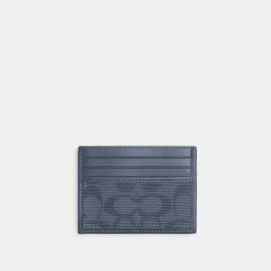 Refined Card Case In Signature Canvas Jacquard