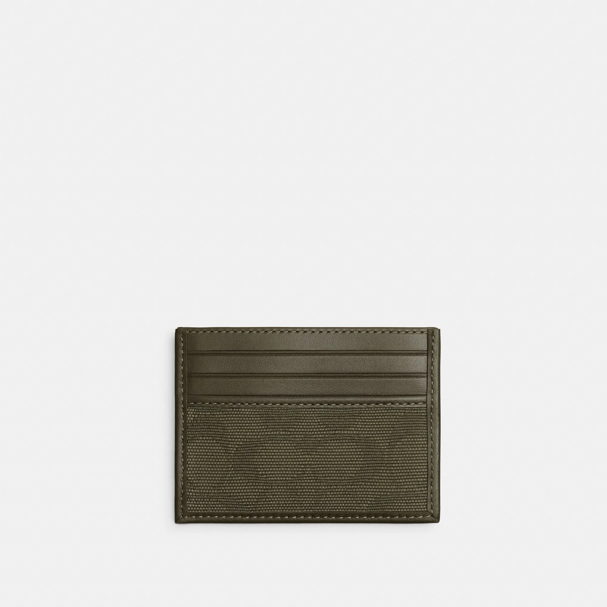 Refined Card Case In Signature Canvas Jacquard