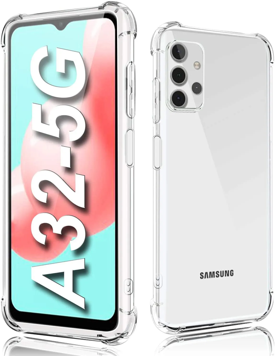 Samsung Galaxy A14 Gel Bumper Rugged Cover - Transparent Clear