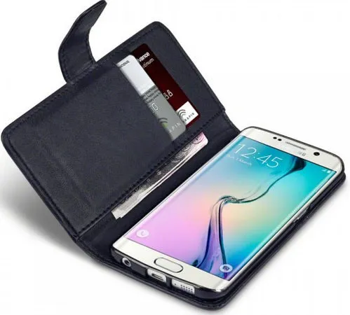 Samsung Galaxy S6 Edge Wallet Case - Black