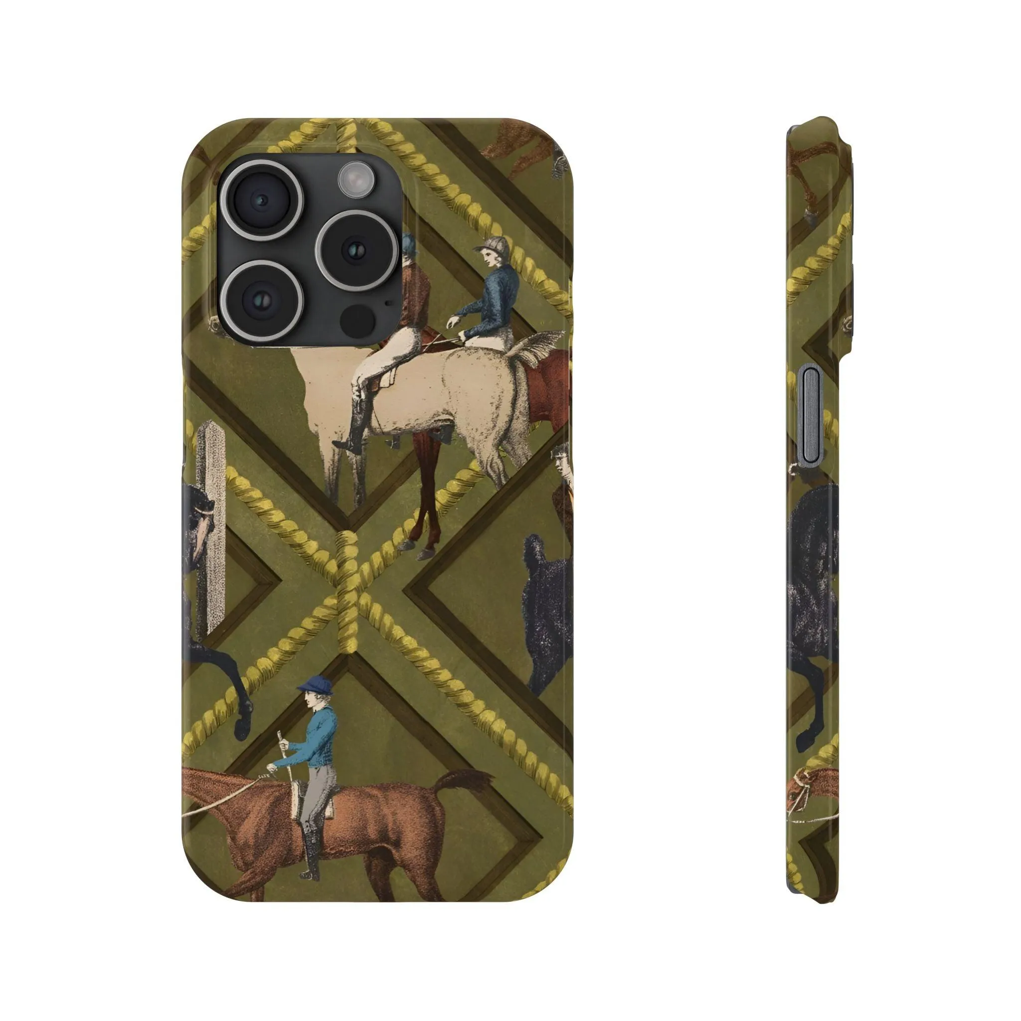 Vintage Equestrian Polo Prestige Slim iPhone Cases