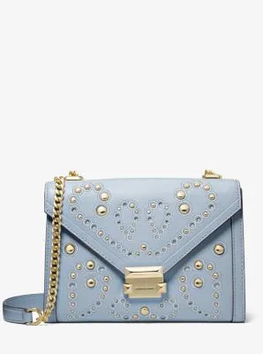 Whitney Large Embellished Leather Convertible Shoulder Bag